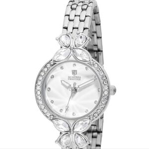 NIB Montres Prestige x Invicta 22mm Silver Crystal Watch Mother of Pearl Dial